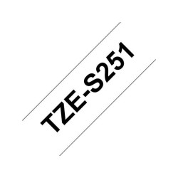 Tape BROTHER TZES251 24mm svart på vit