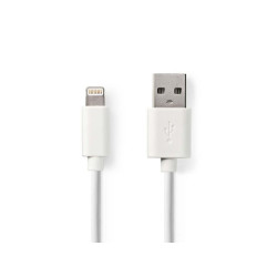 Kabel NEDIS Lightning - USB A 3m vit