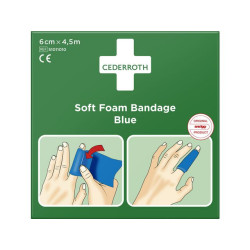 Plåster CEDERROTH SoftFoam 6cmx4,5m blå