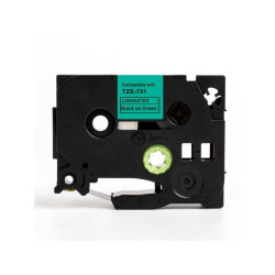 Tape 12mm TZe-731 svart på grön