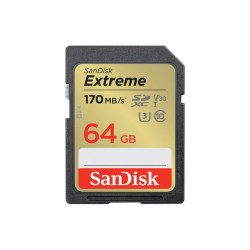 Minneskort SANDISK SDHC Extreme 64GB C10