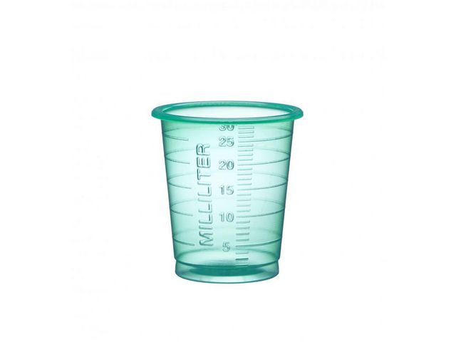 Medicinbägare Eco 30ml smal grön 90/fp