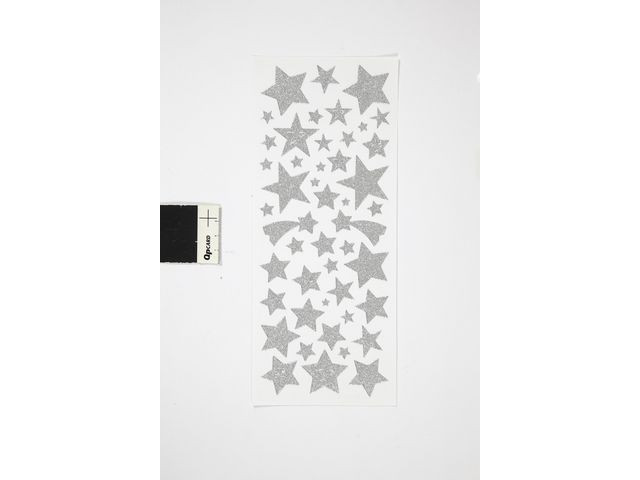 Glitterstickers silver stjärnor 110/fp