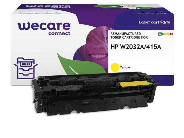 Toner WECARE HP W2032A 415A 2,1K gul