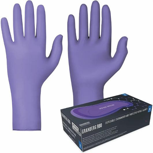 Nitrilhandske 980 indigo S 50/fp