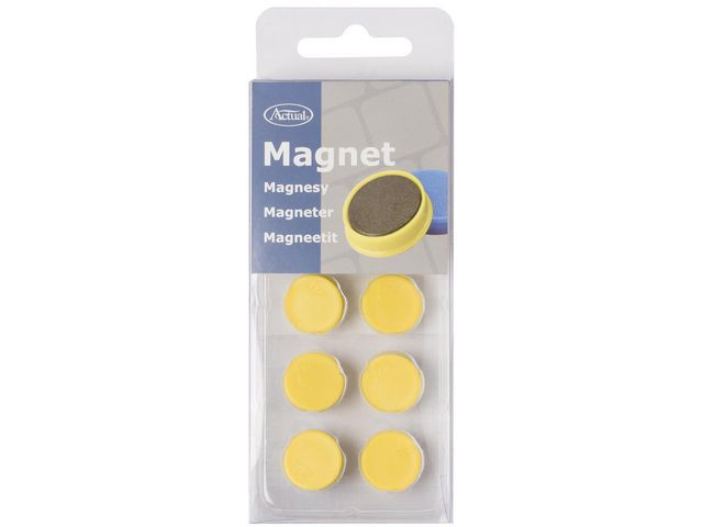 Magnetknappar ACTUAL 16mm gul 10/fp