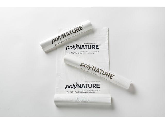 Plastsäck BIO POLYNAT 70L 25my vit 20/rl