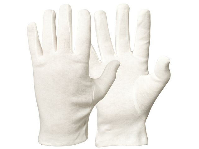 Textilhandske 0450 vit 26cm M 12/fp