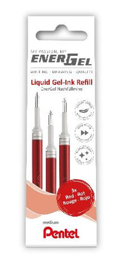 Refill PENTEL EnerGel LR7 0,7 röd 3/fp
