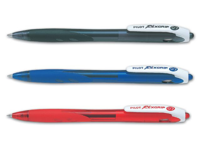 Kulpenna PILOT RexGrip fine 0,7 svart
