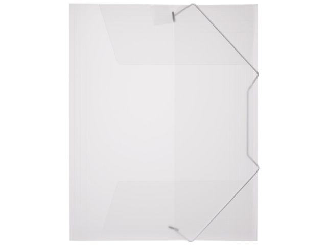 Gummibandsmapp plast 3-kl A4 transp/klar