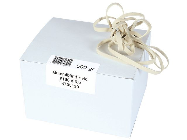Gummiband 160x5mm 500g vit 260/fp