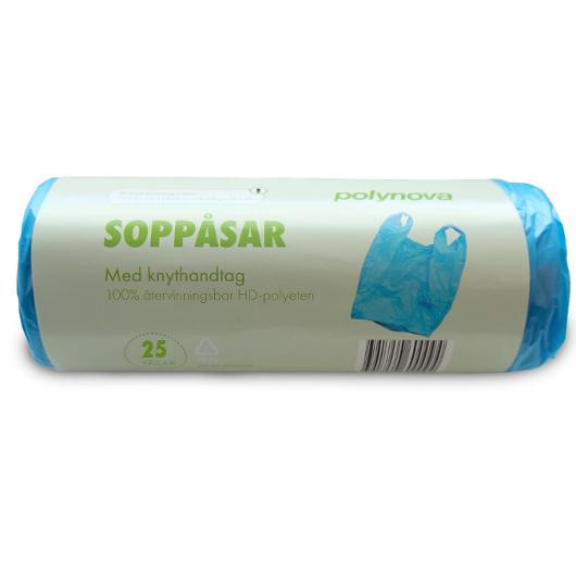 Insatspåse knyt HD 30L 12my blå 25/rl