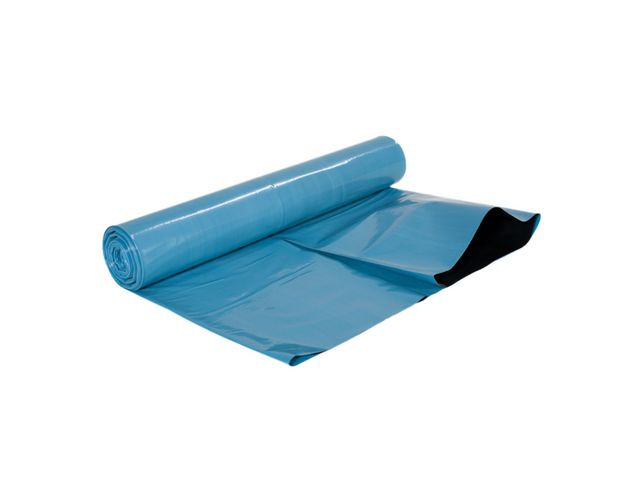 Plastsäck COEX 240L 65my blå/sv 10/rl