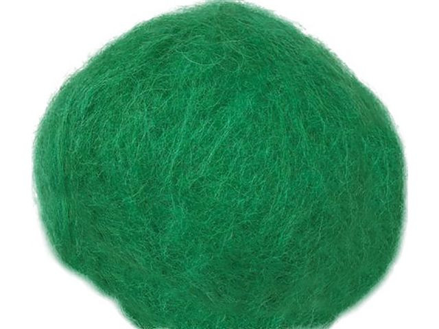 Kardad ull 250g grön