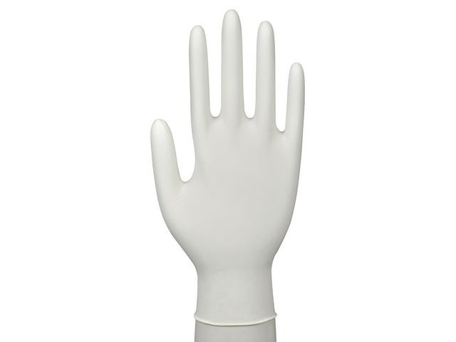 Nitrilhandske acc/puderfri vit S 150/fp