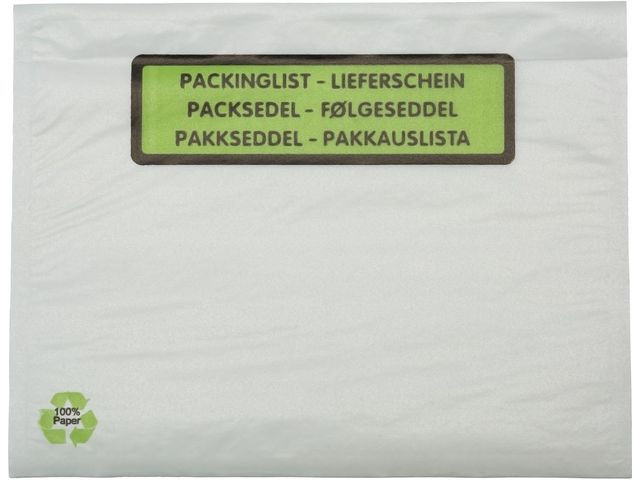Packsedelskuvert papper C6 tryck 1000/fp