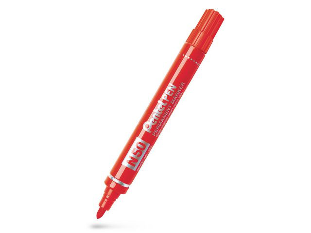 Märkpenna perm. PENTEL N50 rund röd