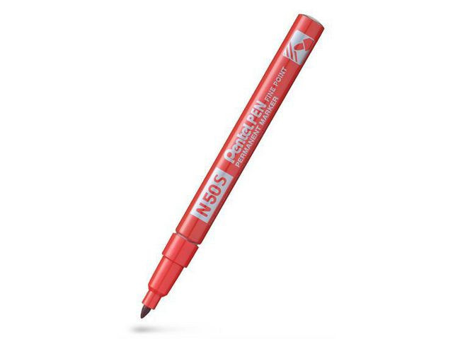 Märkpenna perm. PENTEL N50S rund röd