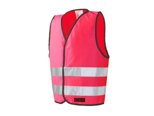 Reflexväst med Kardborre XL rosa