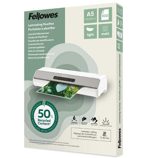 Laminat FELLOWES A5 75-80mic matt 100/fp