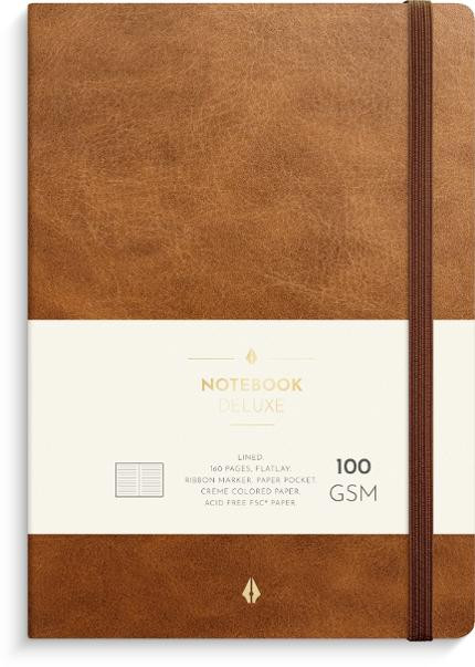 Anteckningsbok BURDE Deluxe A5 brun