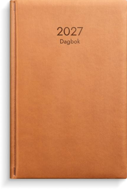 Dagbok 2027 cognac konstläder