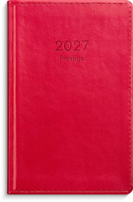 Kalender Prestige 2027 konstläder röd