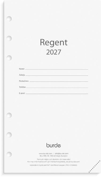 Regent kalendersats 2027