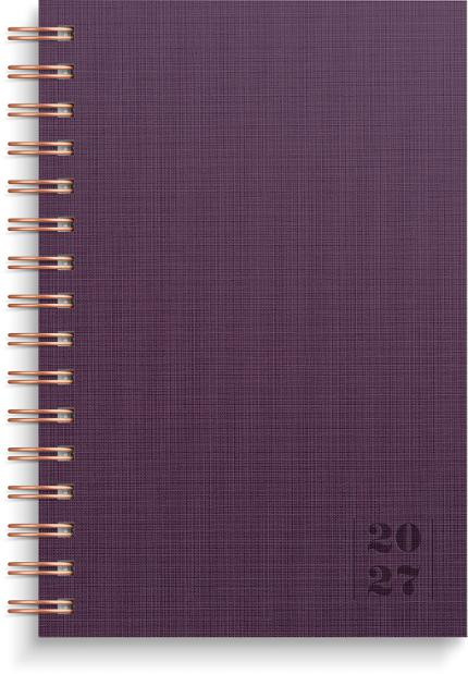 Dagbok Textile 2027 plommon