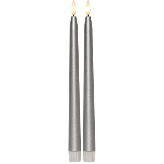 Antikljus STAR T LED 28cm silver 2/fp