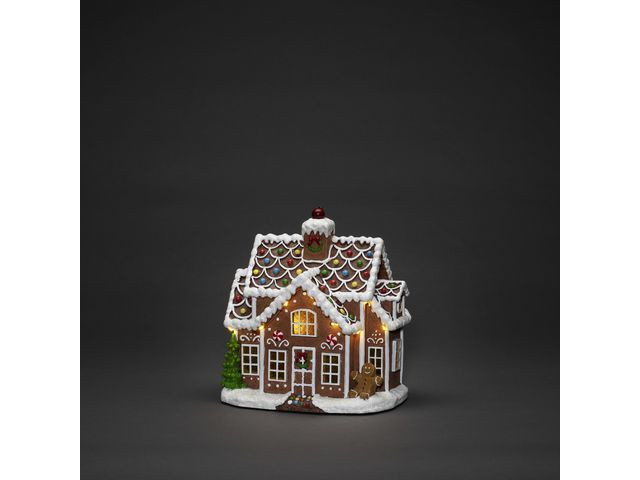 Dekoration Pepparkakshus LED 25x27cm