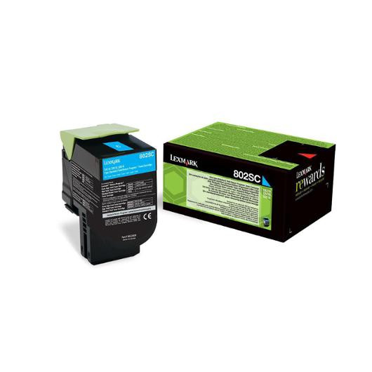Toner LEXMARK 80C2SC0 802SC 2K cyan
