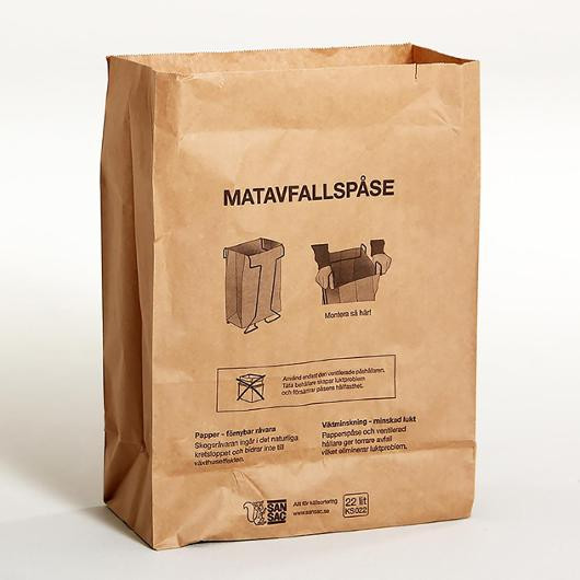 Matavfallspåse papp 22L 1-blad 100/fp