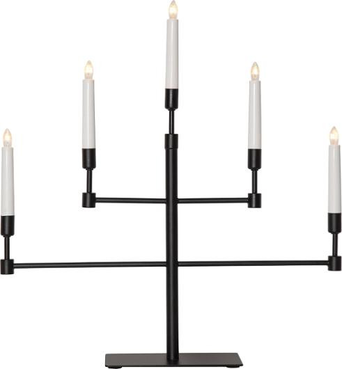 Elljusstake 5 ljus 50x53cm metall svart