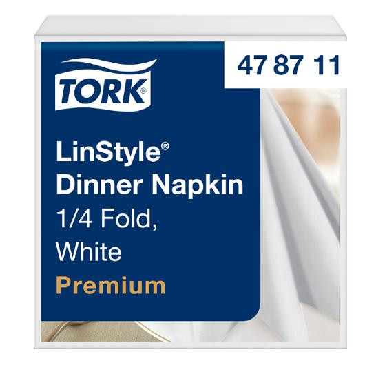 Servett TORK LinStyle Middag vit 50/fp
