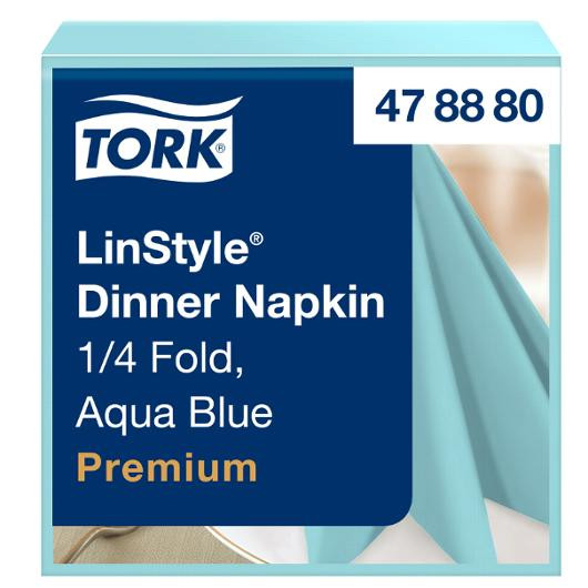Servett TORK LinStyle Middag aqua 50/fp