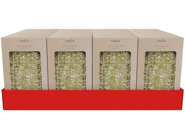 Dekoration Glitter guld 5mx25mm