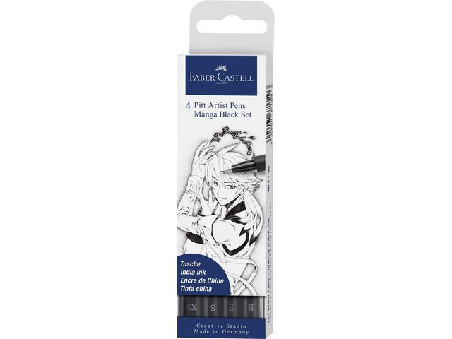 Fiberpenna Pitt Artist Manga Black 4/fp