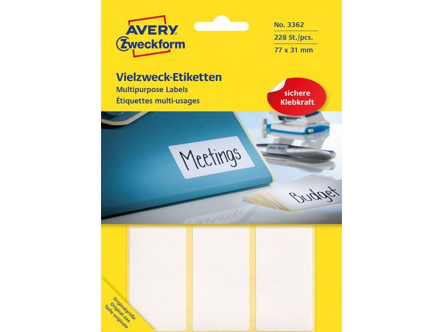 Etikett AVERY handskriv 77x31mm 224/fp