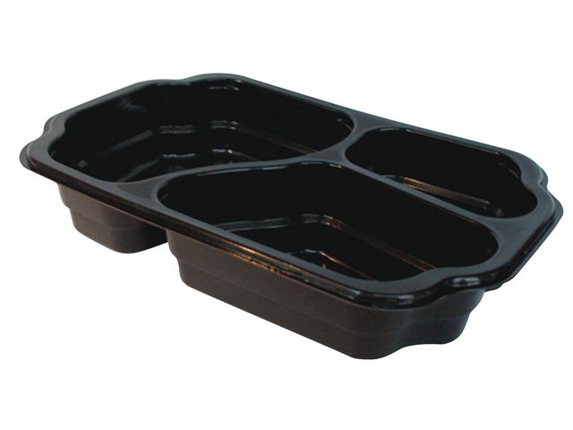 DUNIform 3-fack takeaway PP svart 246/fp