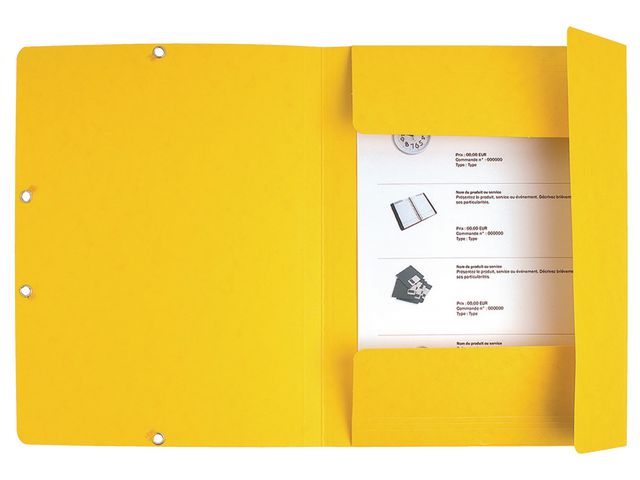 Gummibandsmapp EXACOMPTA 3-klaff A4 sort