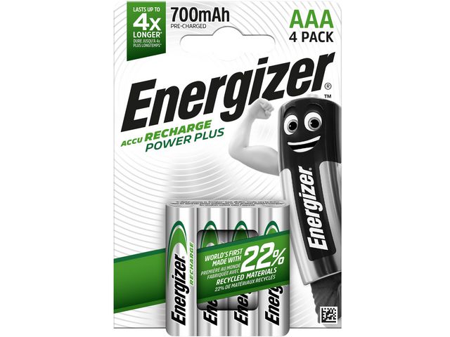 Batteri Laddbar ENERGIZER P-P AAA 4/fp