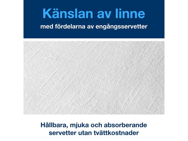 Servett TORK LinStyle Middag vit 50/fp