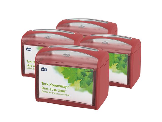 Dispenser TORK N4 Xpressnap S röd