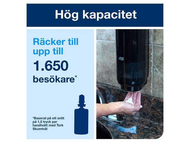 Dispenser TORK S4 Tvål INT Sens. svart