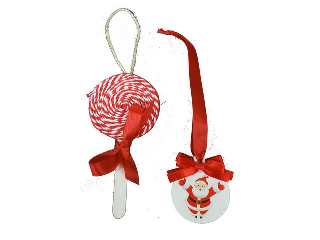 Bomullsnöre röd och vit