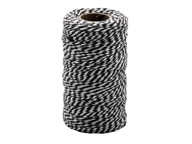Bomullsnöre svart och vit