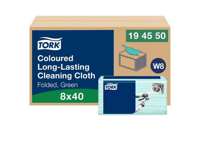 Rengöringsduk TORK Pre W8 grön 40/fp