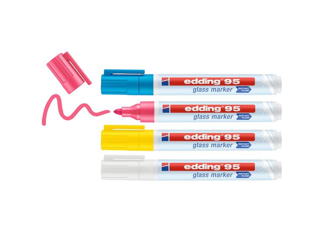 Märkpenna glastavla EDDING 95 ljus 4/fp